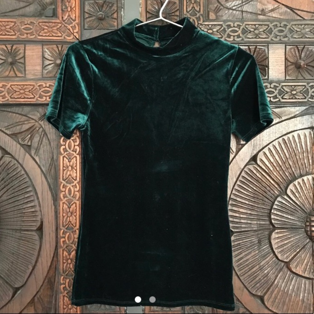 emerald velvet top